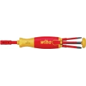Wiha Pozidriv Plus Minus Screwdriver Bit Set, 6 Pieces, 75 mm Overall Length, Magazine Liftup Electric, IEC 60900 41234