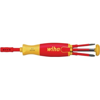 Wiha Pozidriv Plus Minus Screwdriver Bit Set, 6 Pieces, 75 mm Overall Length, Magazine Liftup Electric, IEC 60900 41234