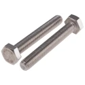 RS PRO Plain Stainless Steel Hex Bolt M10 x 70 mm DIN 933 276-594