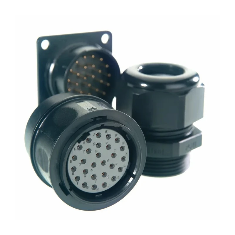 Amphenol Air LB ECTA 544 Straight 3 Way Panel Mount MIL Spec Circular Connector Female, Female Contacts, Push 5440MDA203F