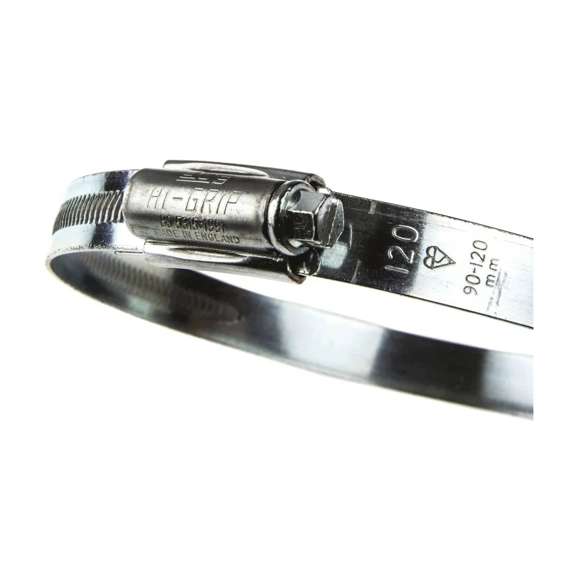 HI-GRIP Steel Slotted Hex Worm Drive Hose & Jubilee Clip Zinc Plated 90-120mm ID HGZ120BP
