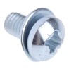 RS PRO Pan Head Pozidriv SEMS Screw with Plain Washer Steel Bright Zinc Finish M3 x 6 mm 278-821