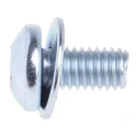 RS PRO Pan Head Pozidriv SEMS Screw with Plain Washer Steel Bright Zinc Finish M3 x 6 mm 278-821