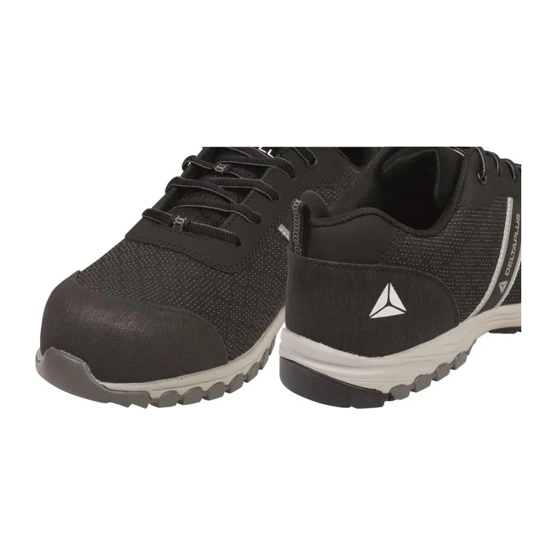 Delta Plus Men's Black, Grey Composite Safety Trainer Lace Up Footwear BOSTOSPNO41