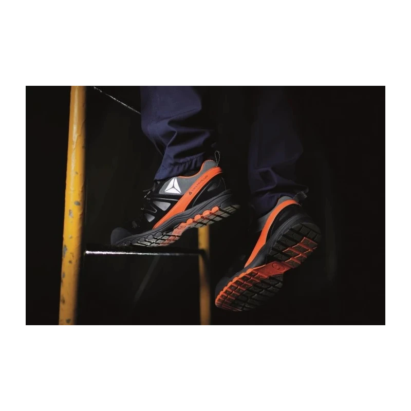 Delta Plus Brooklyn Men's Orange, Black Composite Toe Safety Trainer Lace Up UK 12 EU 47 BROOKS3NO47