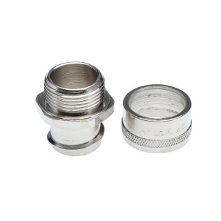 Adaptaflex Nickel-Plated Brass Conduit Fitting 25 mm Nominal Size M25 Thread Size IP40 Rated 7TCA296010R0098 S25/M25/A