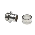 Adaptaflex Nickel-Plated Brass Conduit Fitting 25 mm Nominal Size M25 Thread Size IP40 Rated 7TCA296010R0098 S25/M25/A