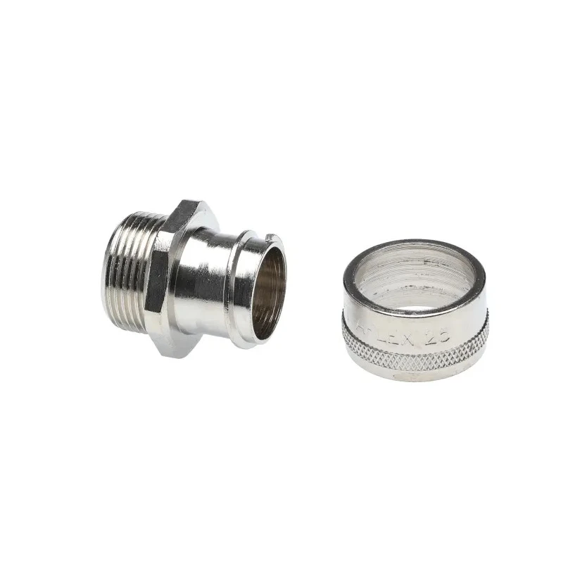 Adaptaflex Nickel-Plated Brass Conduit Fitting 25 mm Nominal Size M25 Thread Size IP40 Rated 7TCA296010R0098 S25/M25/A