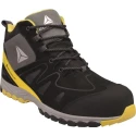 Delta Plus Men's Black Yellow Composite Toe Capped Safety Boots, Lace Up, Size UK 7 EU 41, EVA Sole, Leather MANHAS3NO41