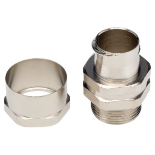 Adaptaflex Nickel Plated Brass Conduit Fitting 19.05 mm Nominal Size M25 Thread IP54 7TCA296040R0141 SPB25/M25/B