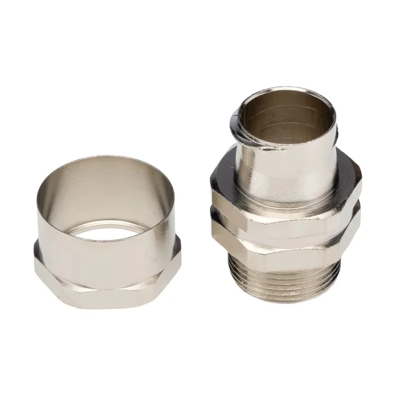 Adaptaflex Nickel Plated Brass Conduit Fitting 19.05 mm Nominal Size M25 Thread IP54 7TCA296040R0141 SPB25/M25/B