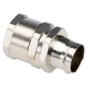 Adaptaflex Nickel Plated Brass Conduit Fitting 19.05 mm Nominal Size M25 Thread IP54 7TCA296040R0141 SPB25/M25/B