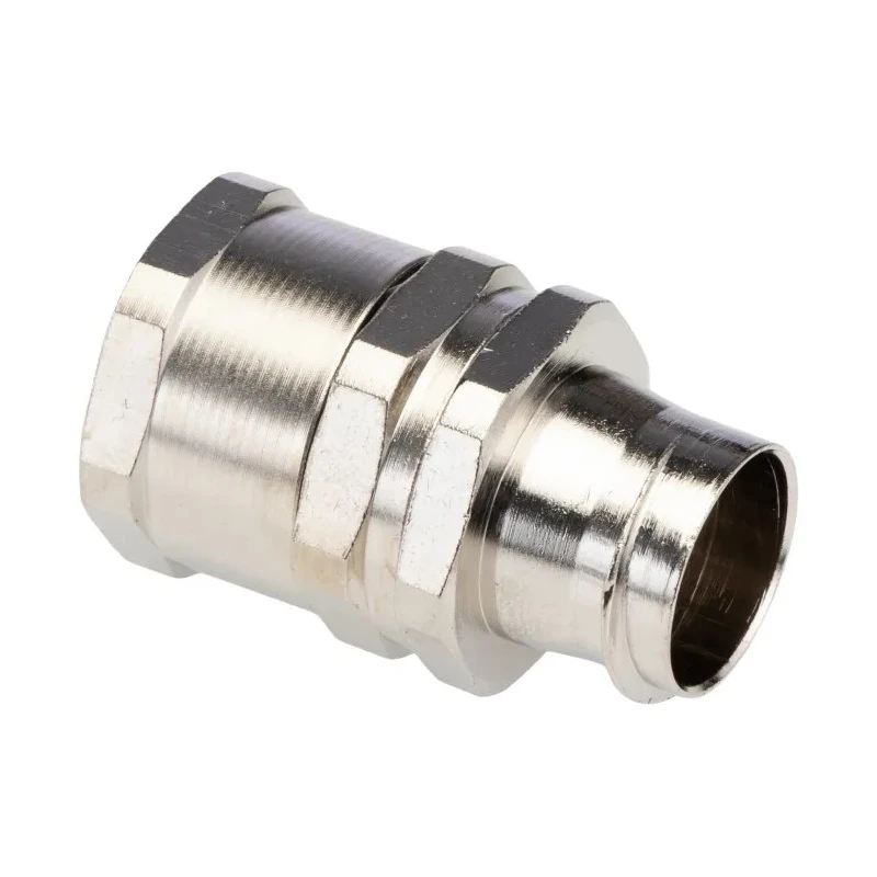Adaptaflex Nickel Plated Brass Conduit Fitting 19.05 mm Nominal Size M25 Thread IP54 7TCA296040R0141 SPB25/M25/B