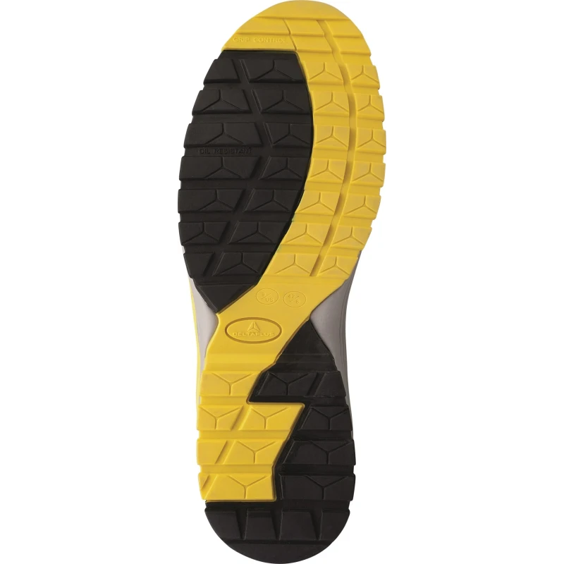 Delta Plus Black, Yellow Composite Toe Capped Men's Safety Boots Size UK 12, EU 47, SRC Slip Resistant, EN ISO MANHAS3NO47