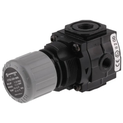 Norgren 1/4 in Threaded Pressure Relief Valve Zinc Body Neoprene Seal 10 bar NorgrenV72G