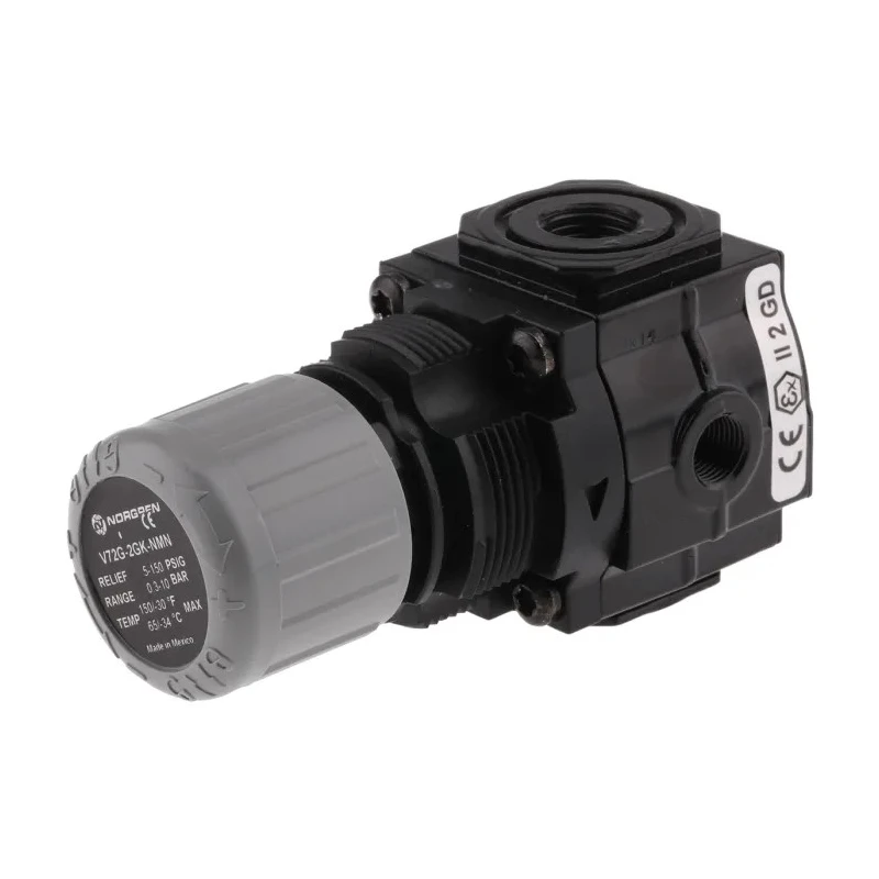 Norgren 1/4 in Threaded Pressure Relief Valve Zinc Body Neoprene Seal 10 bar NorgrenV72G