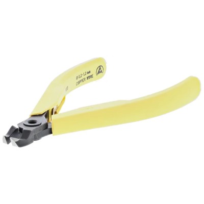 Lindstrom Angled ESD Safe Oblique Cutter, 110mm Length, 10mm Jaw Width, 1.2mm Cutting Capacity 8211