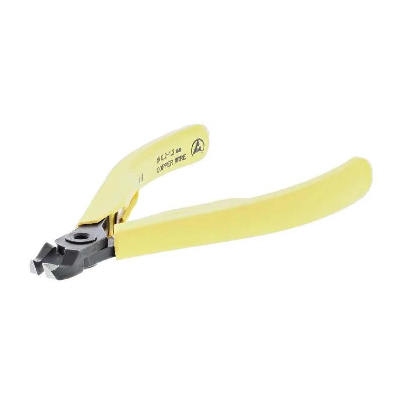 Lindstrom Angled ESD Safe Oblique Cutter, 110mm Length, 10mm Jaw Width, 1.2mm Cutting Capacity 8211