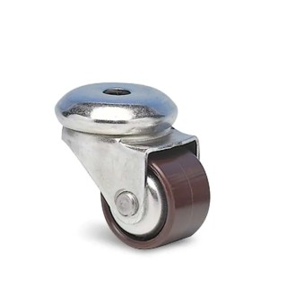 Guitel Hervieu Swivel Castor with Polyamide Wheel, 30 mm Diameter, 45 mm Height, 45 kg Load Capacity, Pressed Steel 2004000