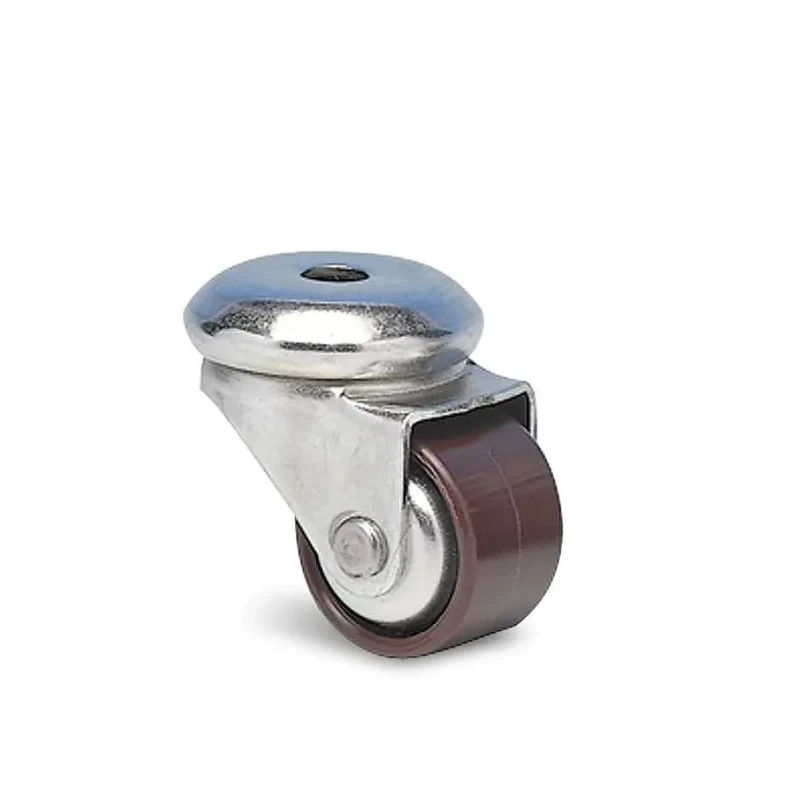 Guitel Hervieu Swivel Castor with Polyamide Wheel, 30 mm Diameter, 45 mm Height, 45 kg Load Capacity, Pressed Steel 2004000