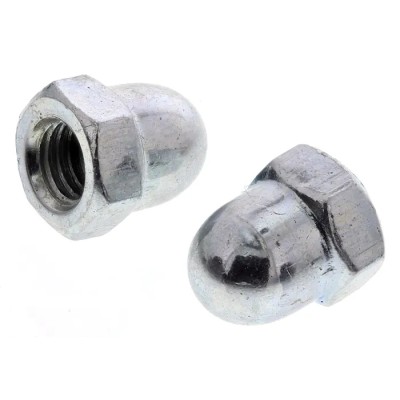 RS PRO Bright Zinc Stainless Steel Dome Nut Metric M5 DIN 1587 Grade A4 Right Hand Thread 10mm Overall Height 293-072