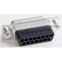 CONEC 15 Way Straight Through Hole Female D-Sub Connector with Mounting Hole 164X11779X