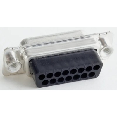 CONEC 15 Way Straight Through Hole Female D-Sub Connector with Mounting Hole 164X11779X
