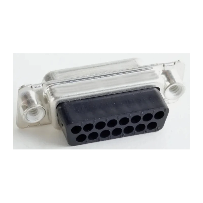 CONEC 15 Way Straight Through Hole Female D-Sub Connector with Mounting Hole 164X11779X