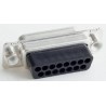 CONEC 15 Way Straight Through Hole Female D-Sub Connector with Mounting Hole 164X11779X