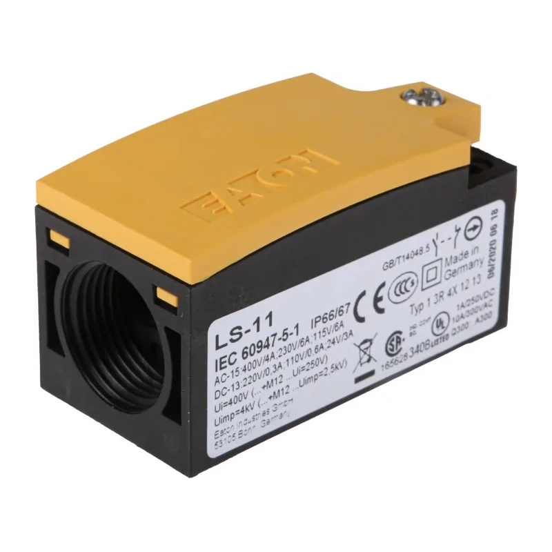 Eaton LS-Titan Series Plunger Limit Switch, 1 NO/1 NC, Plastic Housing, IP67/IP66, 415V AC, 6A Current, Model 266109 LS-11