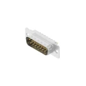CONEC 15 Way Straight Through Hole D-Sub Connector, Male, 7.5A, 125V, Steel Housing, Solder Cup Termination 163A11079X