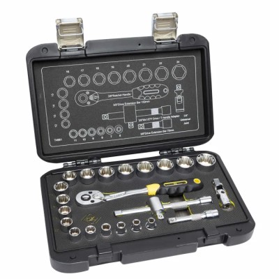 CK 23-Piece 3/8 in Standard Socket Set with 6 to 24 mm Sockets T4661
