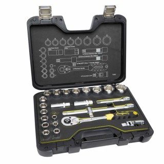 CK 24-Piece 1/2 in Standard Socket Set, Drive 1/2 in, Socket Sizes 10 to 32 mm T4662