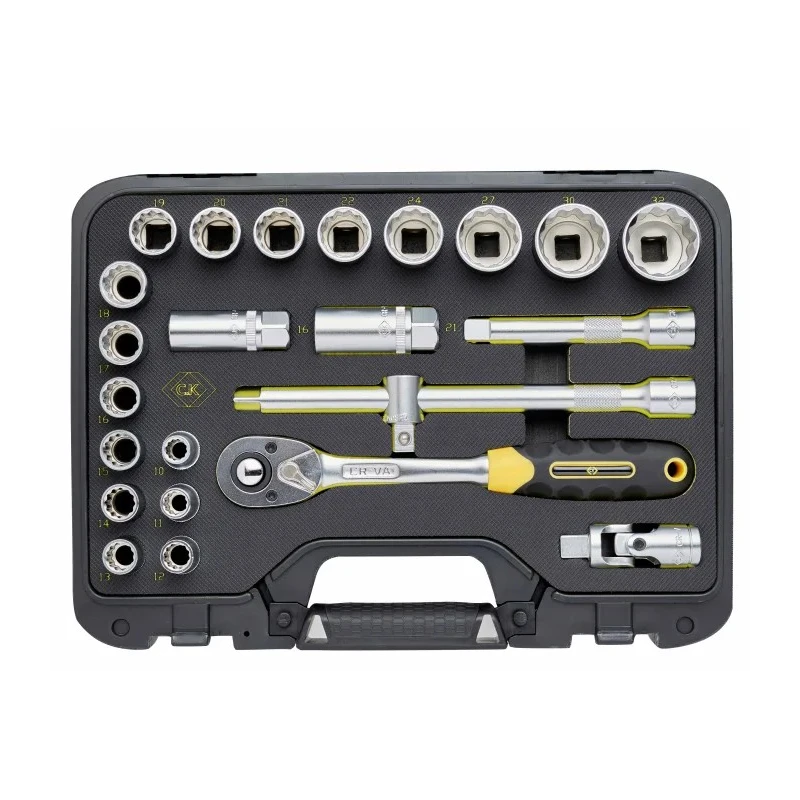 CK 24-Piece 1/2 in Standard Socket Set, Drive 1/2 in, Socket Sizes 10 to 32 mm T4662