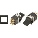 TE Connectivity DPDT Latching On-None-On Rocker Switch Panel Black Aluminium Housing FLN19BLACK04