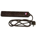 RS PRO 4 m 5 Socket Type E Extension Lead Power Strip 250V 16A Type E Sockets 296-264