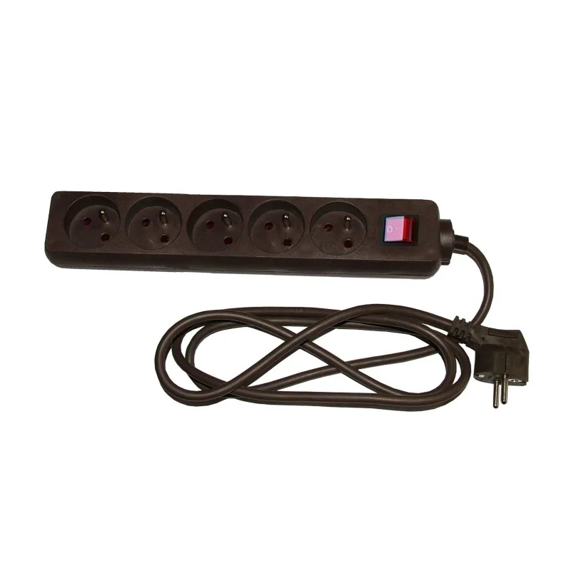 RS PRO 4 m 5 Socket Type E Extension Lead Power Strip 250V 16A Type E Sockets 296-264