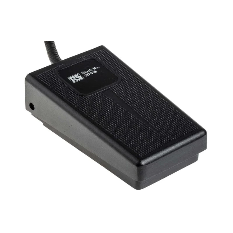 RS PRO Heavy Duty Momentary On-Off Foot Switch Die Cast Aluminium IPX7 Black 94x46x152 mm 0.475kg 317-718