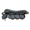 RS PRO 4 m 3 Socket Type E Extension Lead Power Strip, 250V 16A 296-270