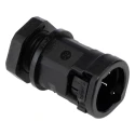 PMA Conduit Fitting Type Gerade/Type Straight 12 mm Nominal Size, Thread Size M16, Polyamide 6 Material, Black ALND-M162