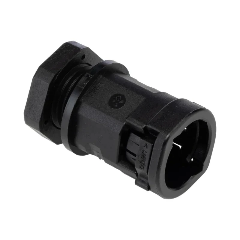 PMA Conduit Fitting Type Gerade/Type Straight 12 mm Nominal Size, Thread Size M16, Polyamide 6 Material, Black ALND-M162