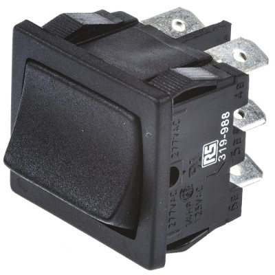 Arcolectric (Bulgin) Ltd Aluminium Housing DPDT On-On On-On Rocker Switch Panel 19.4 x 22 mm Cutout H8660VBAAB