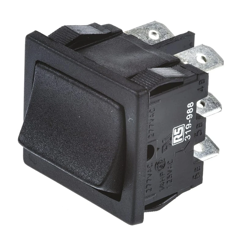 Arcolectric (Bulgin) Ltd Aluminium Housing DPDT On-On On-On Rocker Switch Panel 19.4 x 22 mm Cutout H8660VBAAB