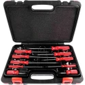 RS PRO Pozidriv and Slotted Standard Screwdriver Set, 10-Piece, Ergonomic Handles, Chrome Vanadium Steel, Model 228-4137