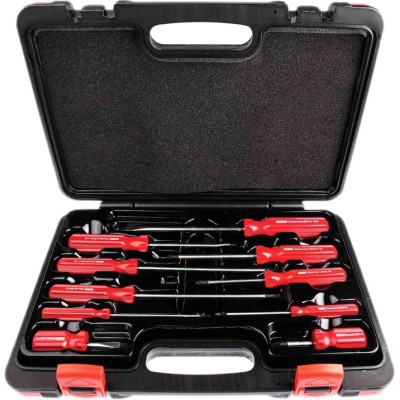 RS PRO Pozidriv and Slotted Standard Screwdriver Set, 10-Piece, Ergonomic Handles, Chrome Vanadium Steel, Model 228-4137