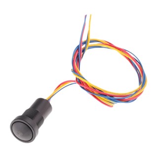 ITW Switches Illuminated Push Button Switch, Momentary, Panel Mount, 16 mm Cutout, SPST, Red LED, IP67, 250V AC 49-59311R