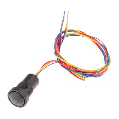 ITW Switches Illuminated Push Button Switch, Momentary, Panel Mount, 16 mm Cutout, SPST, Red LED, IP67, 250V AC 49-59311R