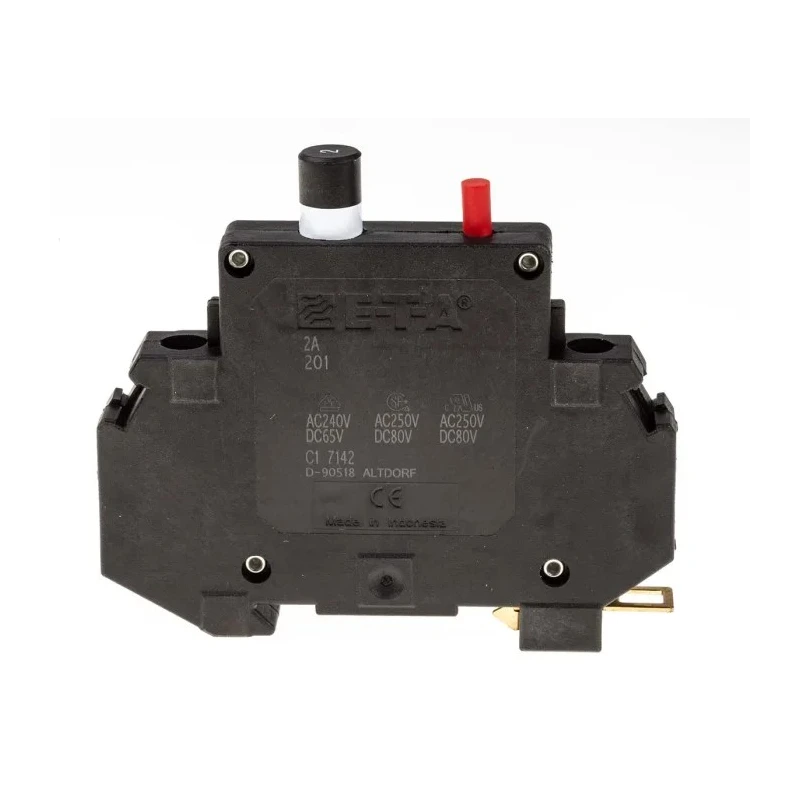 ETA Thermal Magnetic Circuit Breaker 2A Current Rating 1-Pole DIN Rail Mount 201-2A