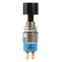 APEM 9000 Series Miniature Push Button Switch, Momentary, Panel Mount, 6.35 mm Cutout, SPDT, 30V DC 250V AC 9635CD+U482