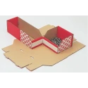 RS PRO Cardboard Storage Bin 200 mm x 150 mm x 100 mm Red 228-1122